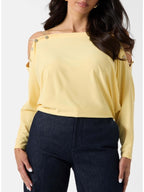 The Young and the Restless Sharon Newman Yellow Off-the-Shoulder Top