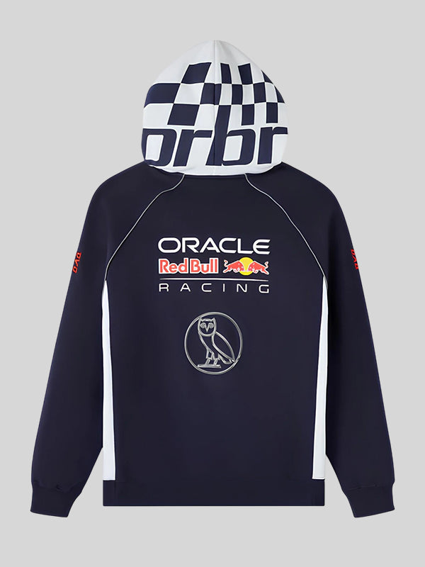 Ovo Red Bull Racing Pit Crew Color Block Hoodie - Red Bull Navy