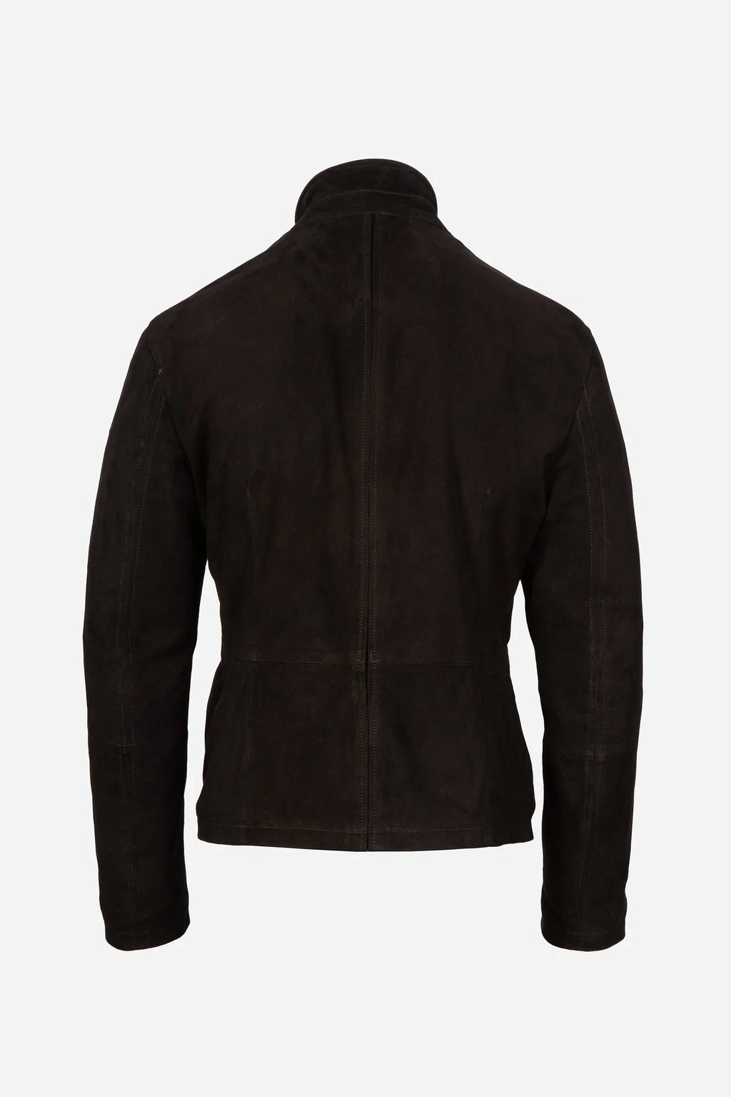 Side view of Craig suede blouson jacket modern style