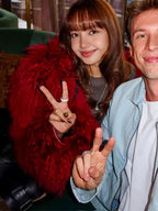 Siriusxm Studio Lisa Red Fur Jacket