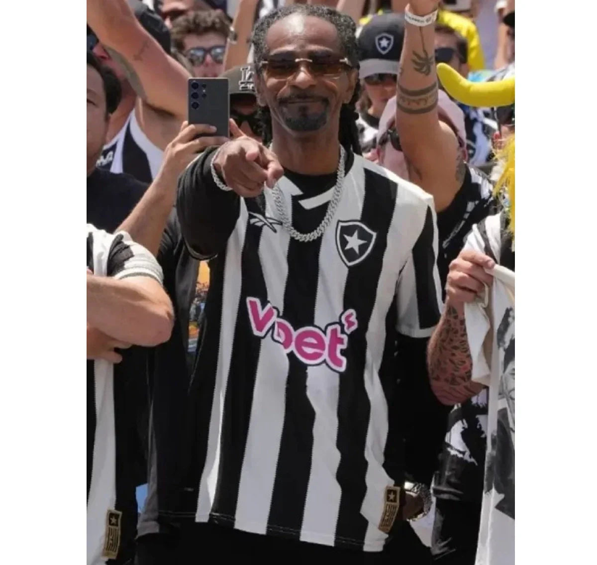 Snoop-Dogg-FIFA-Club-World-Cup-2025-BlackWhite-Striped-Jersey