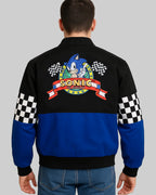 Sonic-The-Hedgehog-Checkered-Racing-Jacket-Back-Side-View
