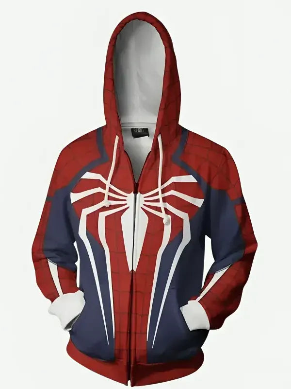 Spider-Man PS4 Blue & Red Zip Hoodie