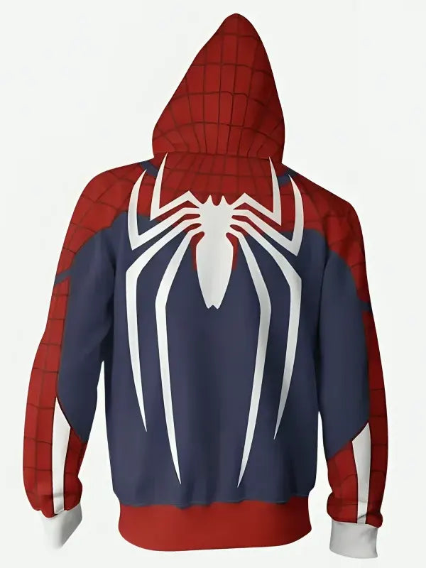 Spider-Man PS4 Blue & Red Zip Hoodie