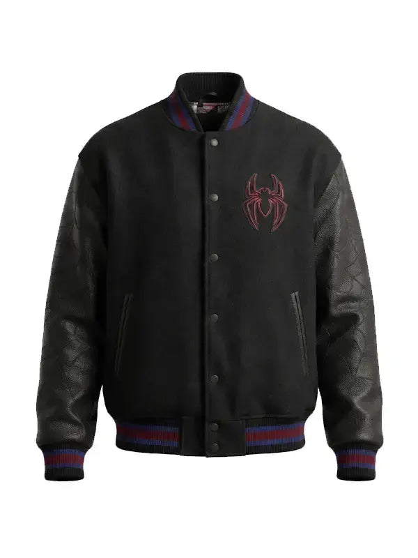 Spider Man 2026 Black Bomber Jacket