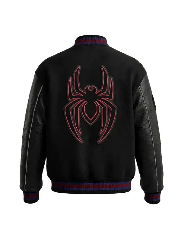 Spider Man 2026 Black Bomber Jacket