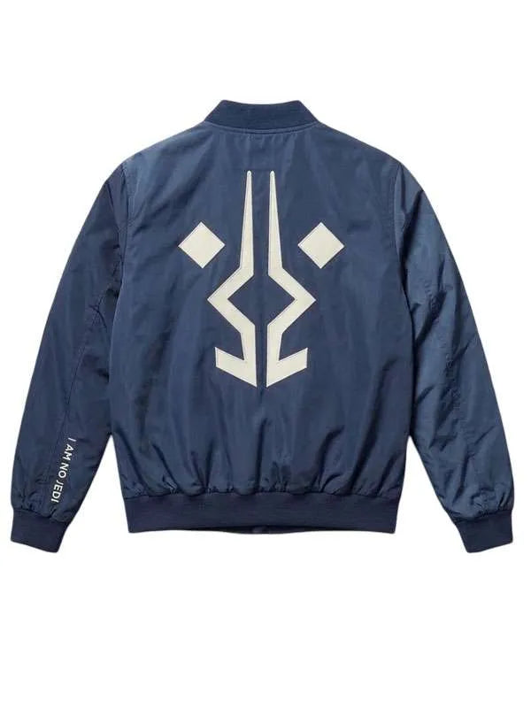 Star Wars Ahsoka Print Blue Bomber Jacket