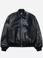 Stussy Leather Flight Jacket Black