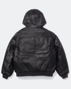 Supreme-Dickies-Hooded-Leather-Jacket-Back