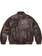 Supreme Brown Leather Jacket