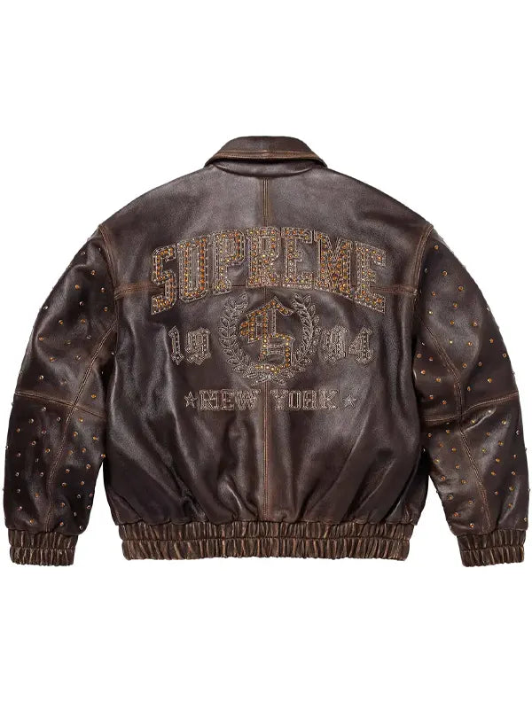Supreme Brown Leather Jacket
