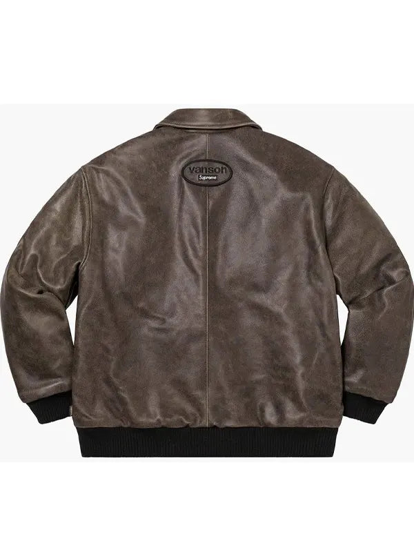Supreme Brown Leather Jacket