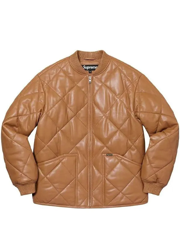 Supreme Brown Leather Jacket