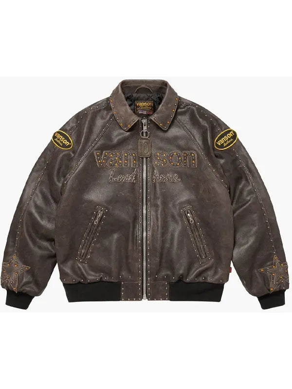 Supreme Brown Leather Jacket