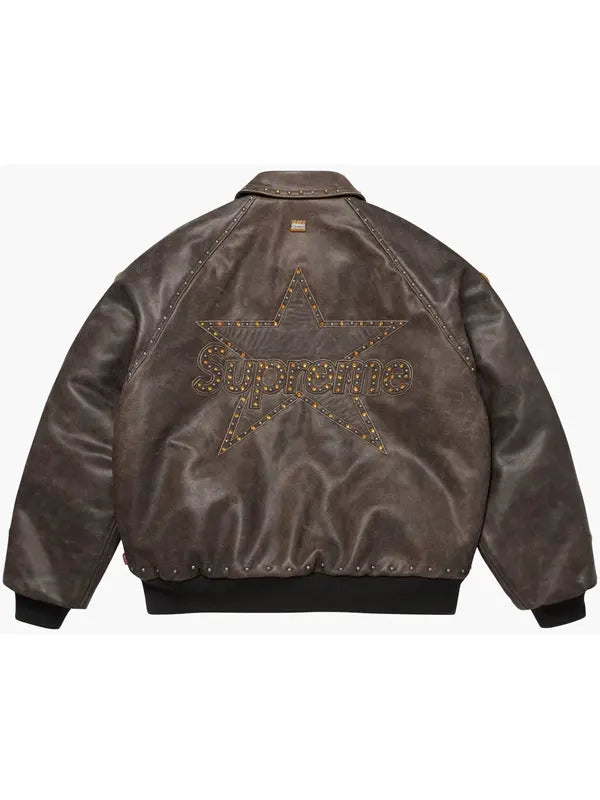 Supreme Brown Leather Jacket