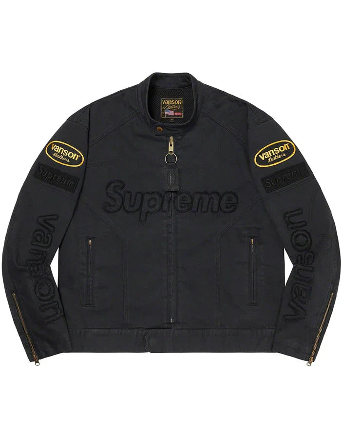 Supreme_Vanson_Jacket_Denim_Black
