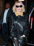 Sydney Sweeney Black Leather Jacket