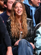 Sydney Sweeney Black Leather Jacket