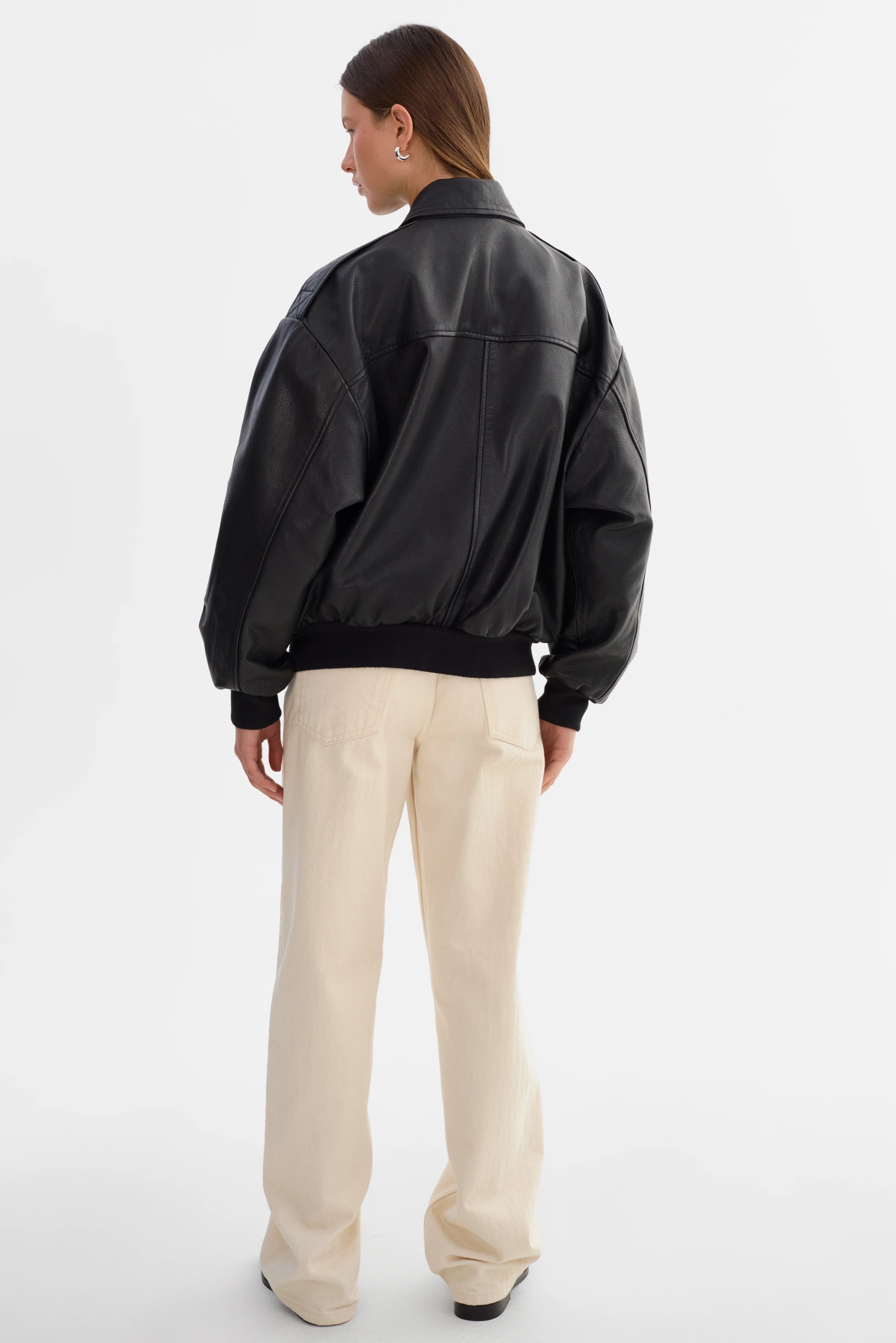 LAMARQUE Trevanna Leather Bomber Jacket