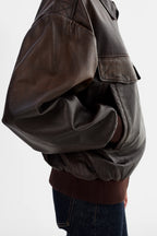 LAMARQUE Trevanna Leather Bomber Jacket