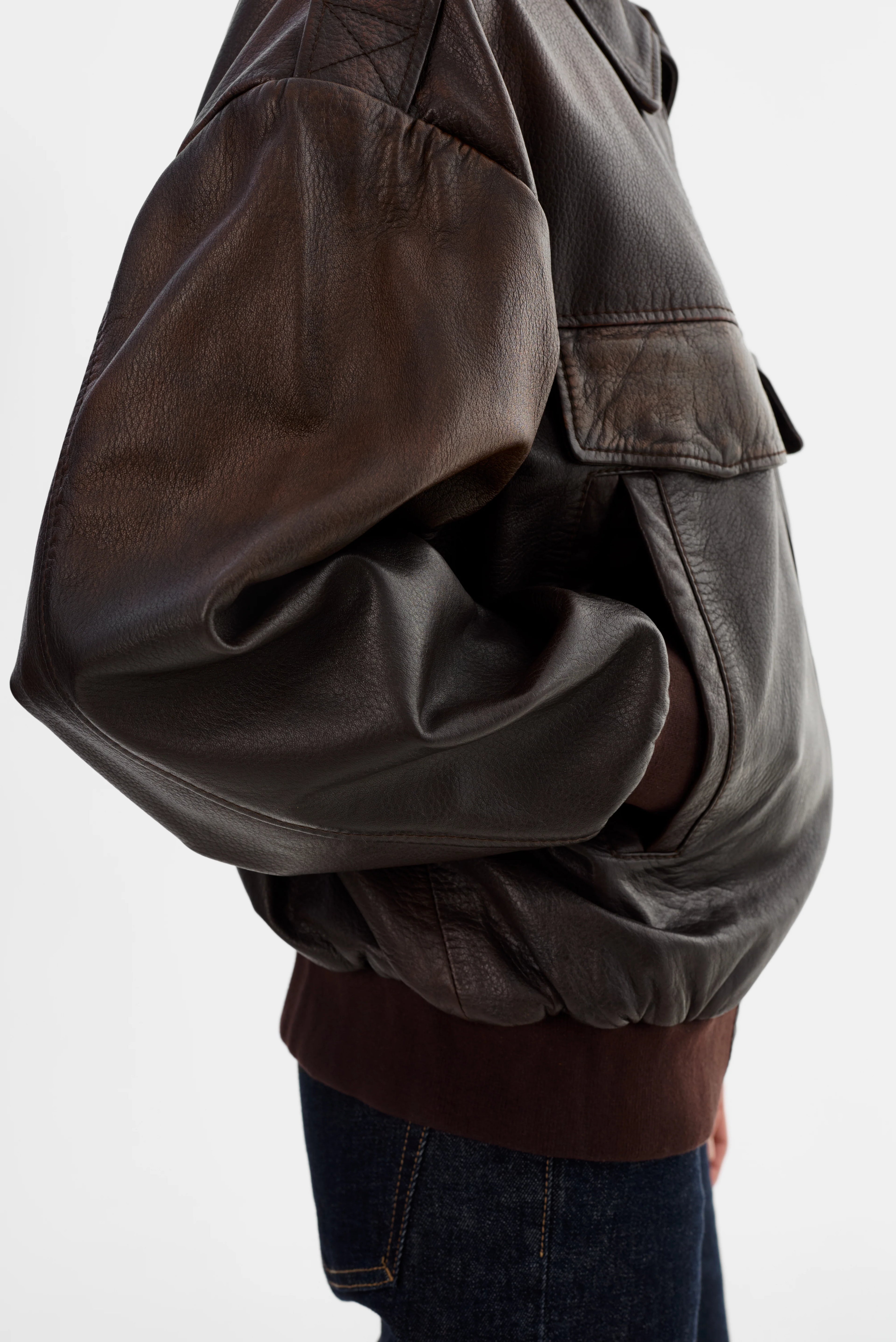 LAMARQUE Trevanna Leather Bomber Jacket