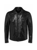 Next Gen NYC S2 Brooks Marks Croc Black Leather Jacket