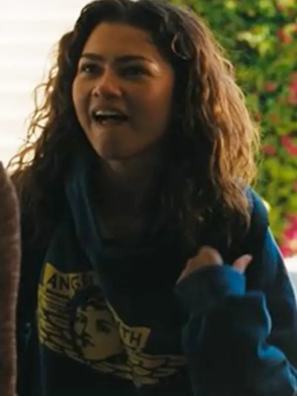 Euphoria S03 Zendaya Blue Hoodie
