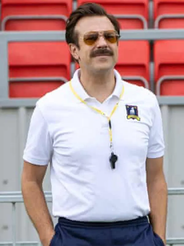 Ted Lasso S04 Jason Sudeikis White Polo T-Shirt