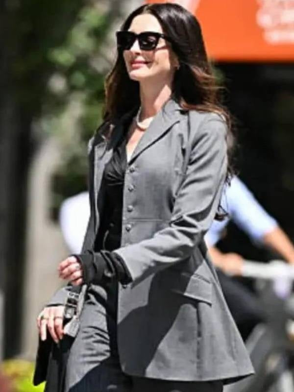 Devil Wears Prada 2 Anne Hathaway Gray Blazer