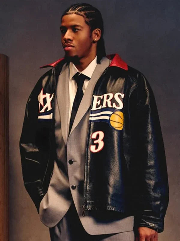 The King And The Answer James 23 Black Leather Jacket