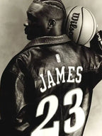 The King And The Answer James 23 Black Leather Jacket