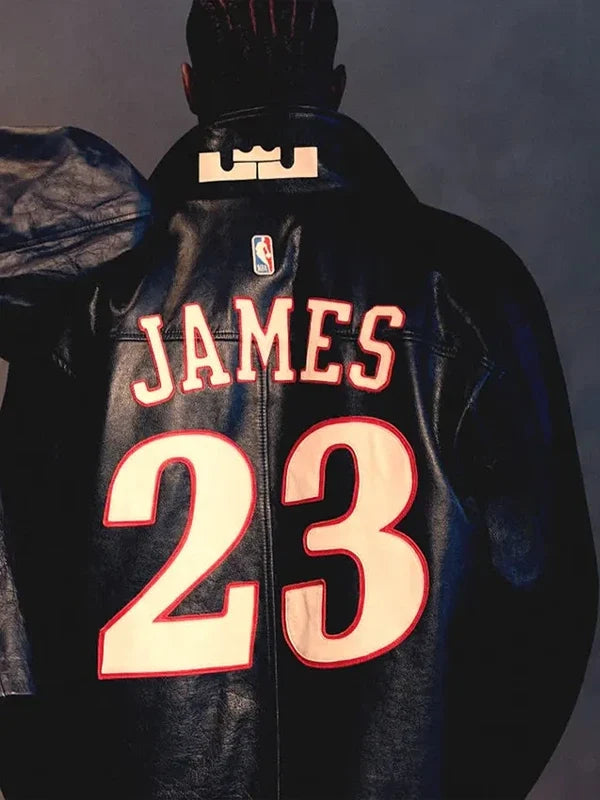 The King And The Answer James 23 Black Leather Jacket