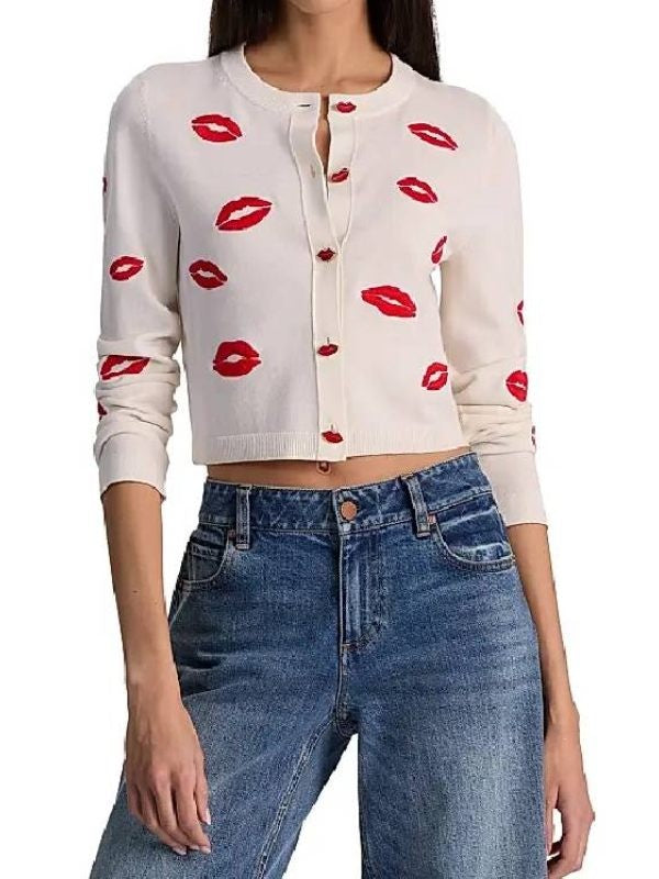 The Real Housewives of Orange County S20 Tamra Judge Lip Print Cardigan