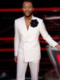 John Legend The Voice S25 Pinstripe Suit