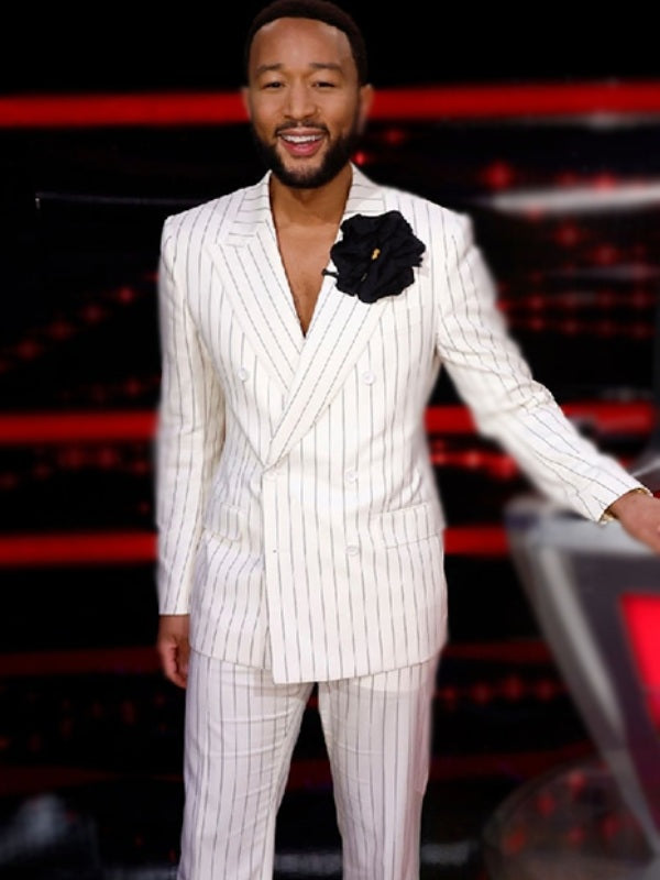 John Legend The Voice S25 Pinstripe Suit