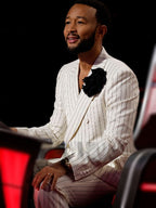 John Legend The Voice S25 Pinstripe Suit