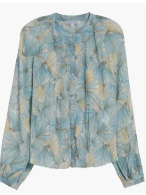 The Young and the Restless 2026 Sharon Newman Blue Floral Blouse