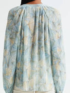 The Young and the Restless 2026 Sharon Newman Blue Floral Blouse