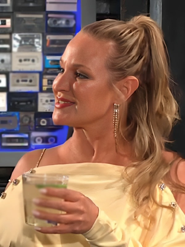The Young and the Restless Sharon Newman Yellow Off-the-Shoulder Top