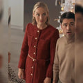 The Christmas Charade Rachel Skarsten Red Dress Coat