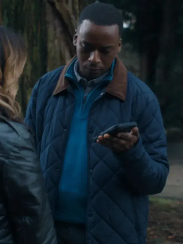 The Crow Girl S02 Raphael Sowole Blue Quilted Jacket
