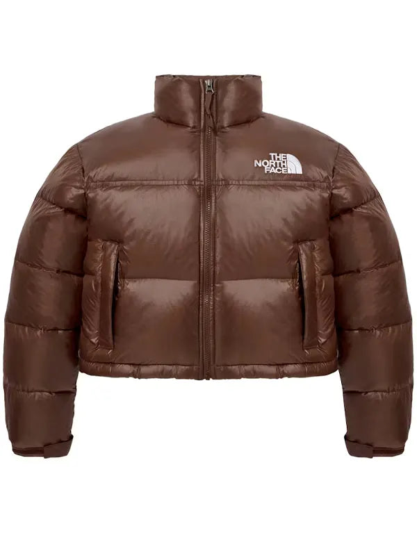 The North Face Women's Nuptse Short Jacket Brown
