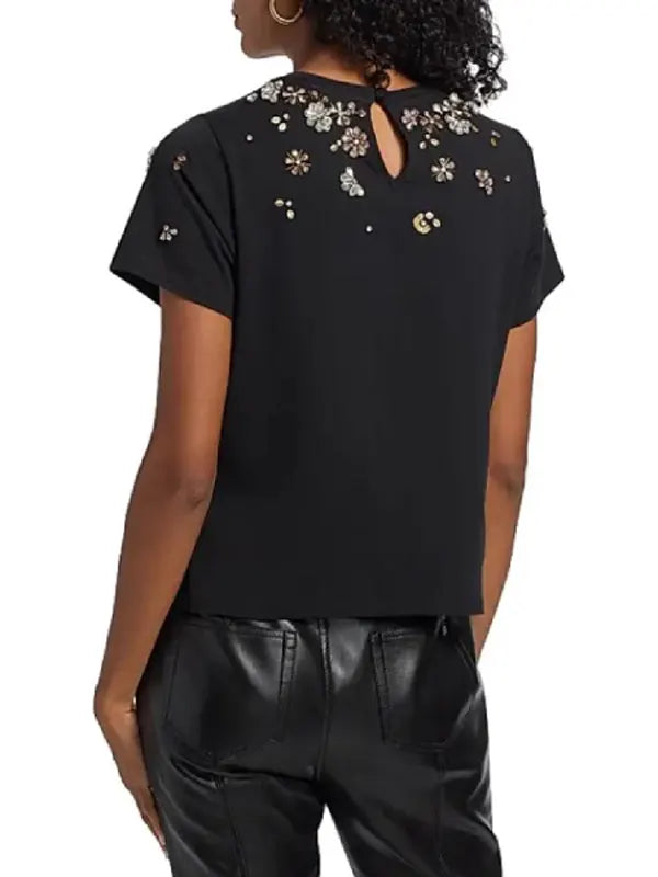 The Young And The Restless Sharon Case Black Embellished Top