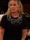 The Young And The Restless Sharon Case Black Embellished Top