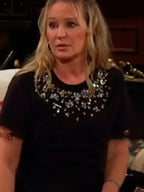 The Young And The Restless Sharon Case Black Embellished Top