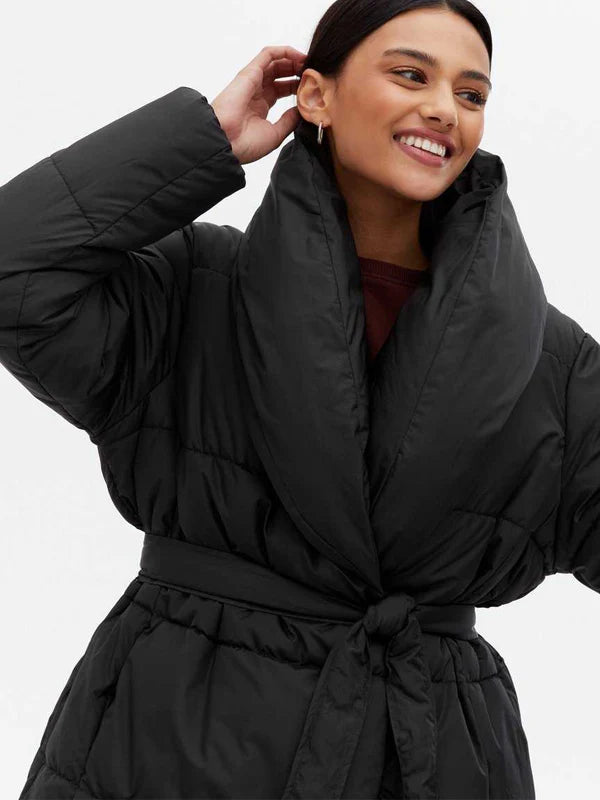 Tie-Waist-Puffer-Coat-Black