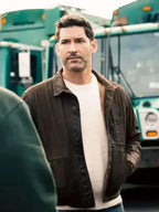 Tom Ellis CIA S01 Brown  Jacket
