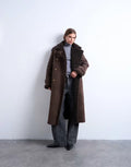 Topshop-Longline-Aviator-Faux-Shearling-Jacket-In-Chocolate