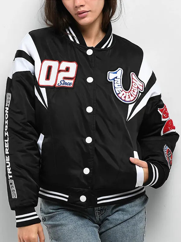 True Religion Varsity Jacket Black