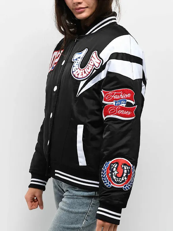 True Religion Varsity Jacket Black